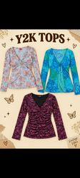 Y2k Women's printed full sleeves Tops