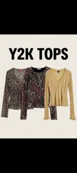 Y2K Damen Blusen mit Druck und Mustern
