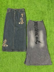 Yv1580 Denim Maxi Skirts 11P