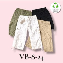 VB-8-24 Y2k Cargo Capri Pants 10 piece