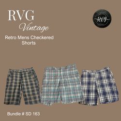 Retro Mens Checkered Shorts