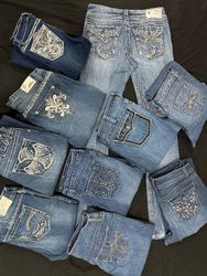 Y2K Embellished Bootcut Jeans B# 559