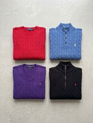 Ralph Lauren Premium Cable Knit 1/4 Zip Bundle