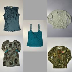 💙 Vintage Teal Floral Top (CTV-126)