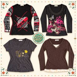 Y2K Cache Cache Butterfly, Floral & Contrast Tops ..