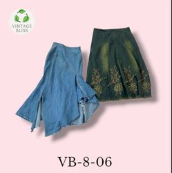 Y2K Vintage Denim Long Skirt Wholesale Bundle (VB-..