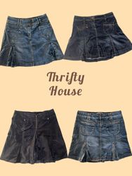 Y2K Blue Denim Mini Skirts(TH/883)