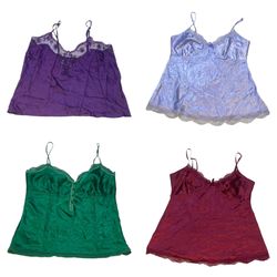 y2K silk cami tops