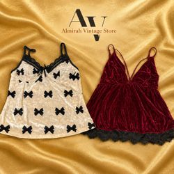 Beautiful Velvet Camisole Tops Selection