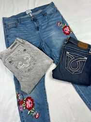 Embroidery jeans