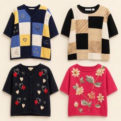 Y2k Half Sleeves Sweaters