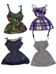 Y2K Purple Plaid Cami Tops-ST-155