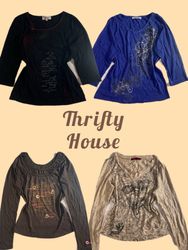 Y2K Dreamy Print Tops(TH/775)