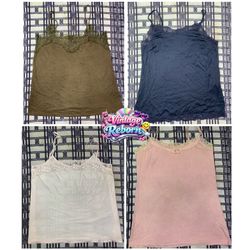 Y2K Vintage Lace Trim Cami Bundle | VR-363