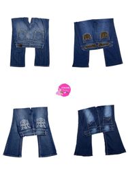 Y2K signature embellished jeans.