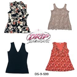 Trendy Y2K Sleeveless Poly Printed Fashion Blouse ..