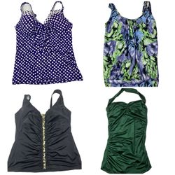 Printed Tankini & Ruched Swim Tops Y2K Edit | VR-4..