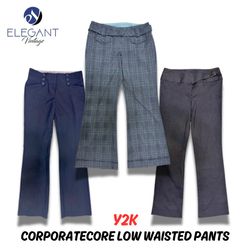 Y2K Low waisted Formal Pants - EV0193
