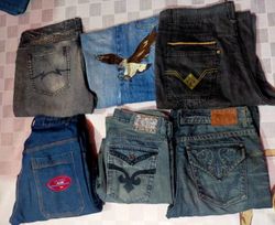 U.S. POLO ASSN .  AND OTHER MIX BRANDS BAGGY JEANS..