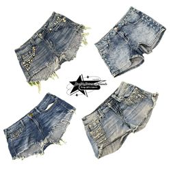 Y2k PARIS HILTON ERA GIRL DENIM SHORTS B2F-046