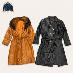 Y2k Leather trenchcoats