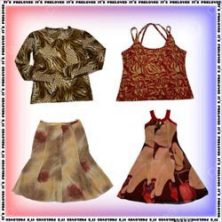 Retro Earth Tones - tops, dresses, skirts (SS-2837..