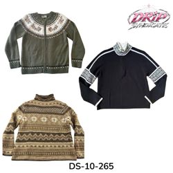 Patterned Knit Sweaters and Cardigans (DS-10-265)