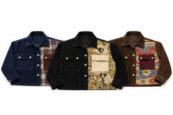 CR1390 Upcycled Tribal Corduroy Jacket