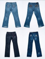Pack of  Women's Embroidered Straight Leg Jeans - ..