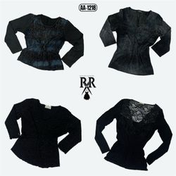 Y2K Retro Blackwave Full Sleeve Tops (AA-1218)
