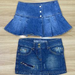 Denim Mini Skirts in Various Washes