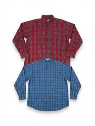(FV-2299) Branded Button Up Checked Shirts