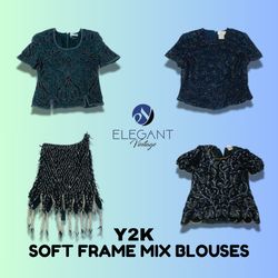 Y2K Soft Frame Mix Blouses - EV1575