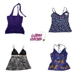 Vintage Y2K Summer Camis | Floral, Polka Dot & Lac..