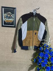 Upcycled Carhartt corduroy hooded jacket 🐒