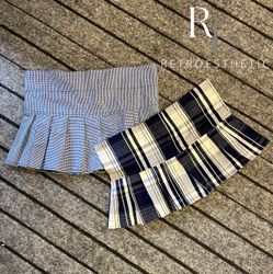 Upcycled Y2K Cotton Mini Skirts