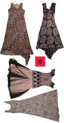 DESIGNER GRUNGE DRESS BEANS INCLUDED GHARANI STROK..
