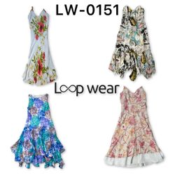 Y2K Fairycore Water Color Floral Slip Dresses