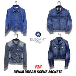 Y2K Denim Dream Scene Jackets - EV0267