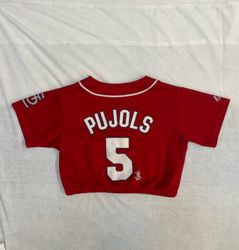 Upcycle Baseball Jersey Crop Top (Dv-9-127)