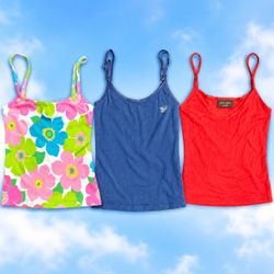 Casual Solid and Printed Strappy Camisoles