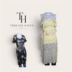 THB00056 Y2K Embroidery Maxi Dress | Vintage Femin..