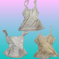 Y2K Ivory Coquette Cami Tops (RS-276)