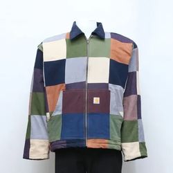 CR07233 Upcycled Carhartt Multicolour Patchwork Wo..