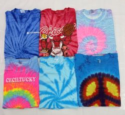 Tie and dye T-shirts
