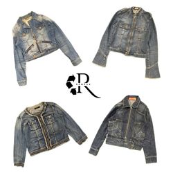Veste en denim unique fille Y2K RW-2514
