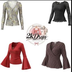 y2k long sleeve mesh tops