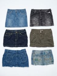 Bulk Vintage Denim Mini Skirts - Y2K Style
(B-02)