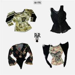 Y2k Black Gothic Mix Tops (AA-1715)