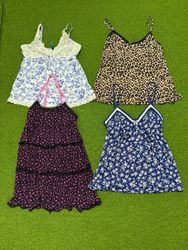 Yv155 Printed Lace Trim Camisole Tops 13P